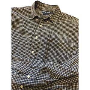 Ralph Lauren Shirt Button Down Tartan Classic Fit Polo Pony Logo XXLT